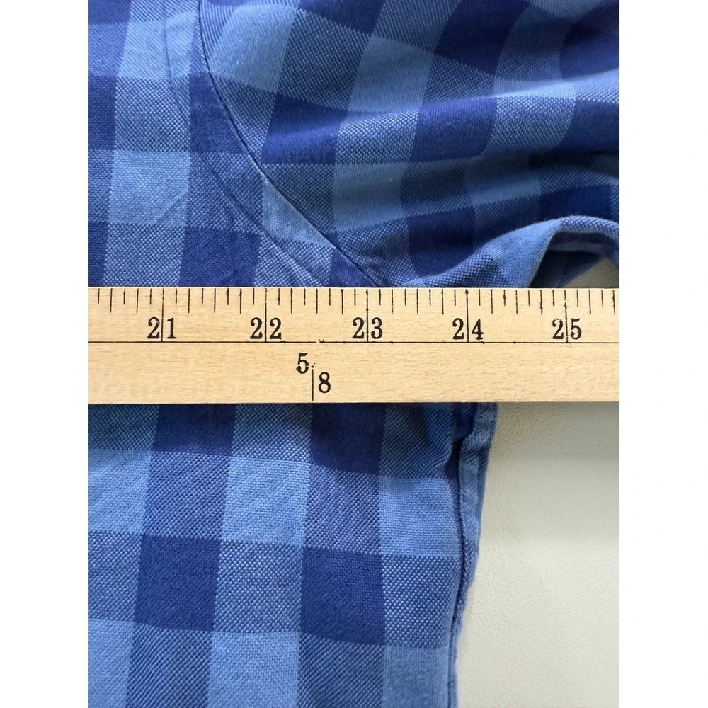 Charles Tyrwhitt Slim Fit Blue Gingham Long Sleeve Shirt Mens XLarge - Picture 6 of 8